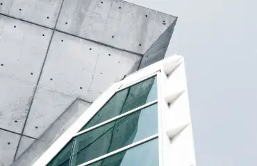 corner of building with big window