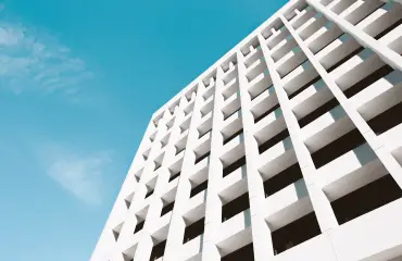 corner of building with big window